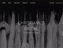 Tablet Screenshot of christianebridal.com